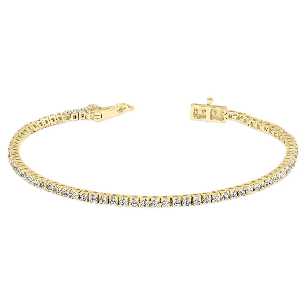 2ct tw LAB GROWN Diamond Bracelet in 14kt Yellow gold