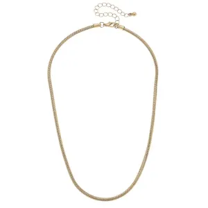 Brooklyn Cord Charm Necklace Base in Shiny Gold