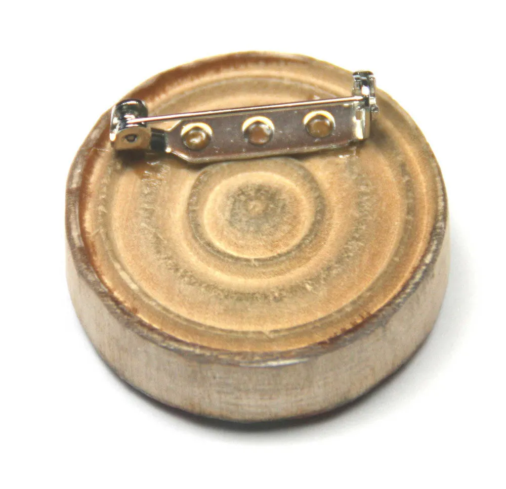 Draughts Piece Brooch - Sakura Green