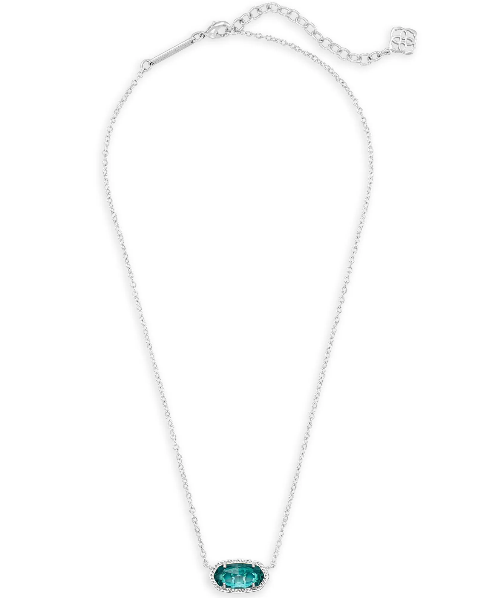 Elisa Silver Pendant Necklace in London Blue | KENDRA SCOTT