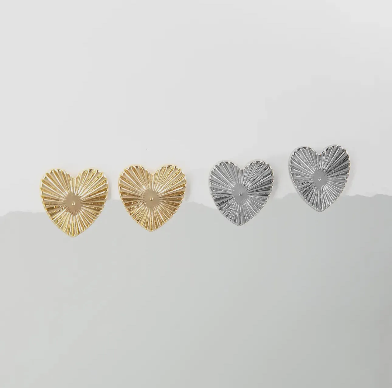 Etched Heart Earring