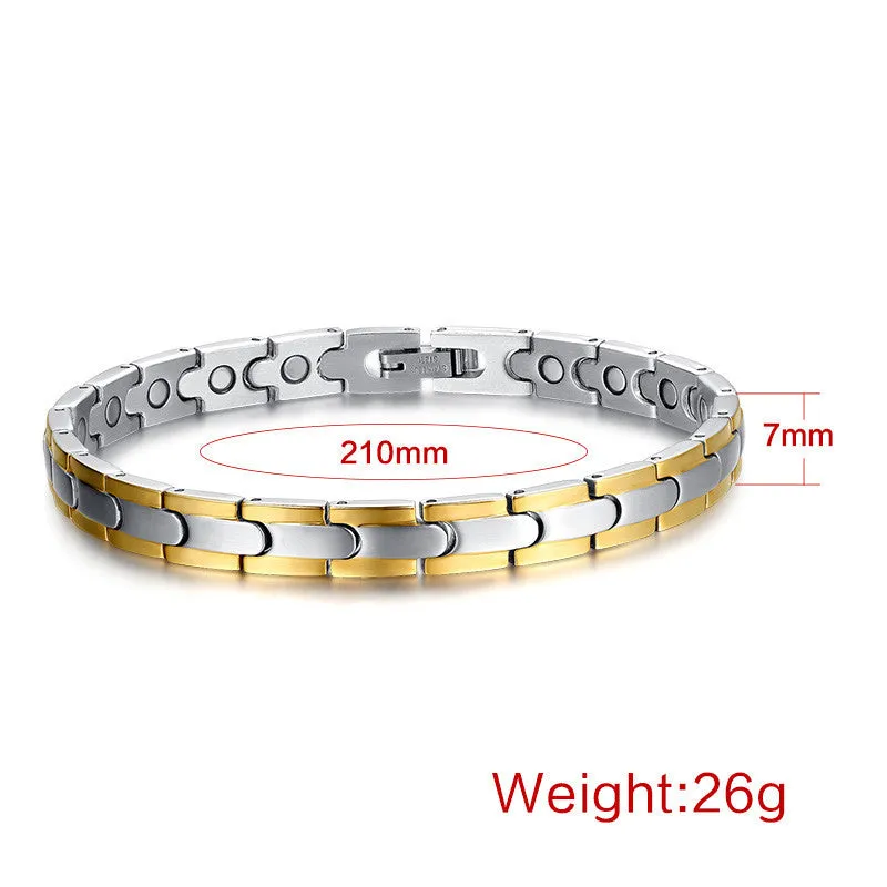 Healthy Magnetic Bracelets & Bangles Stainless Steel Jewelry