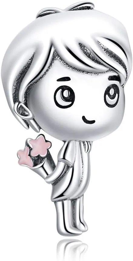 Little Boy Charm 925 Sterling Silver Charm Fits For Pandora Bracelet, European Charms Bracelet, Women Gift