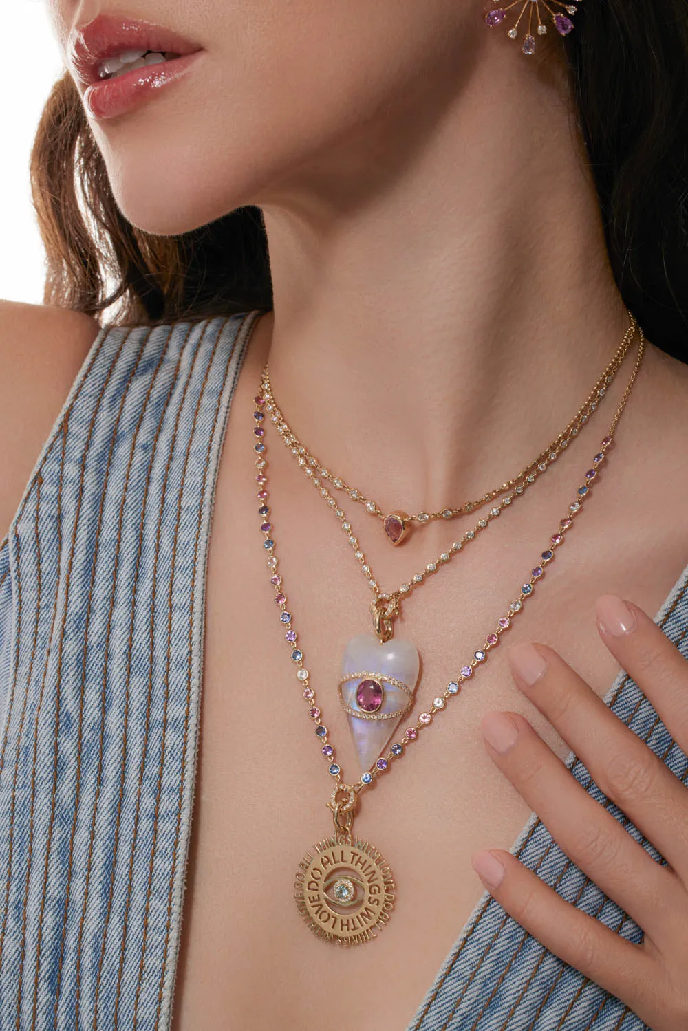 Pastel Colored Closure Necklace