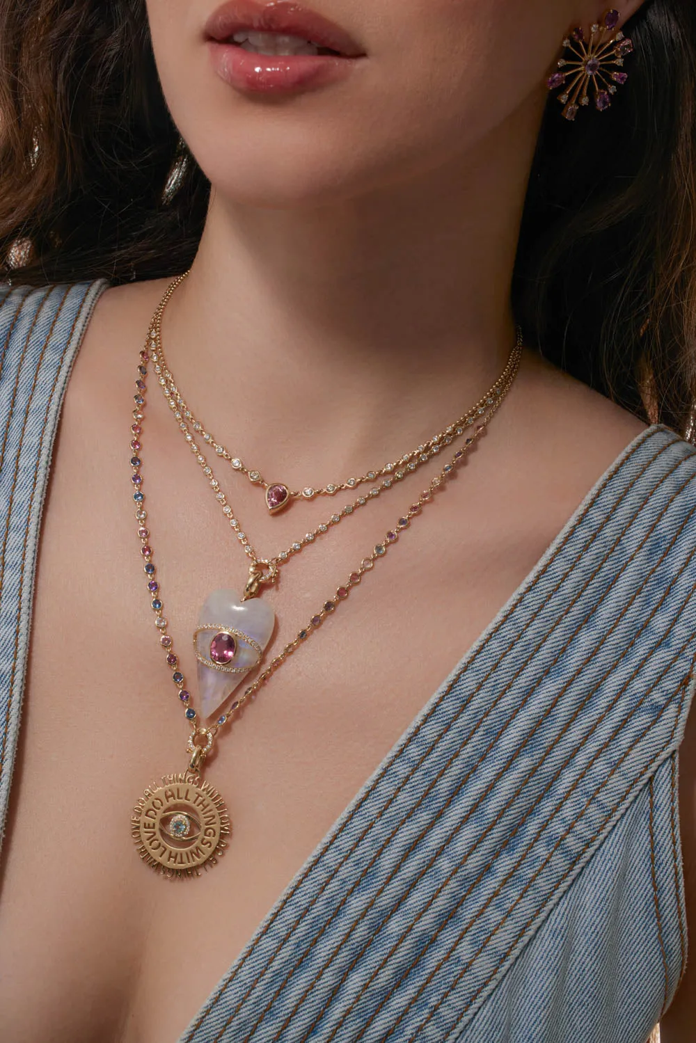 Pastel Colored Closure Necklace