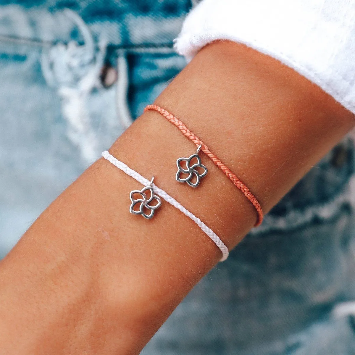Plumeria Charm Bracelet
