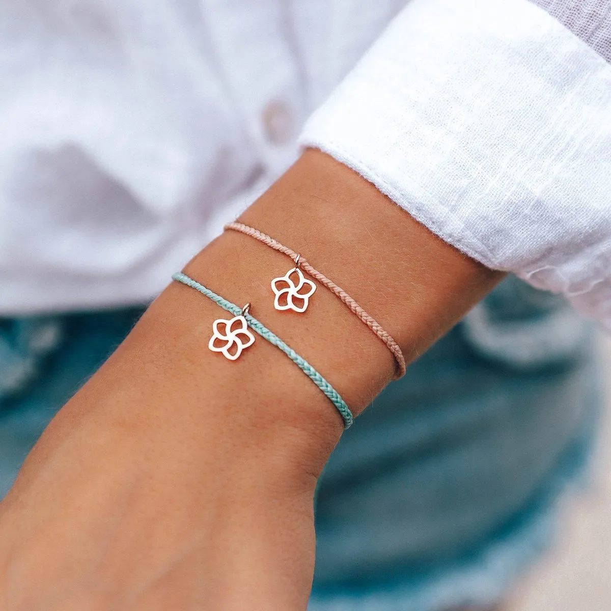 Plumeria Charm Bracelet
