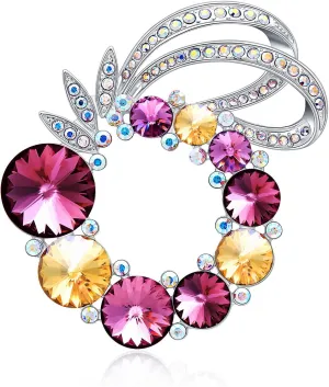 RAINBOW BOX Brooches for Women Fashion,Rhinestone Brooch from Crystal Jewelry Women's Brooches & Pins