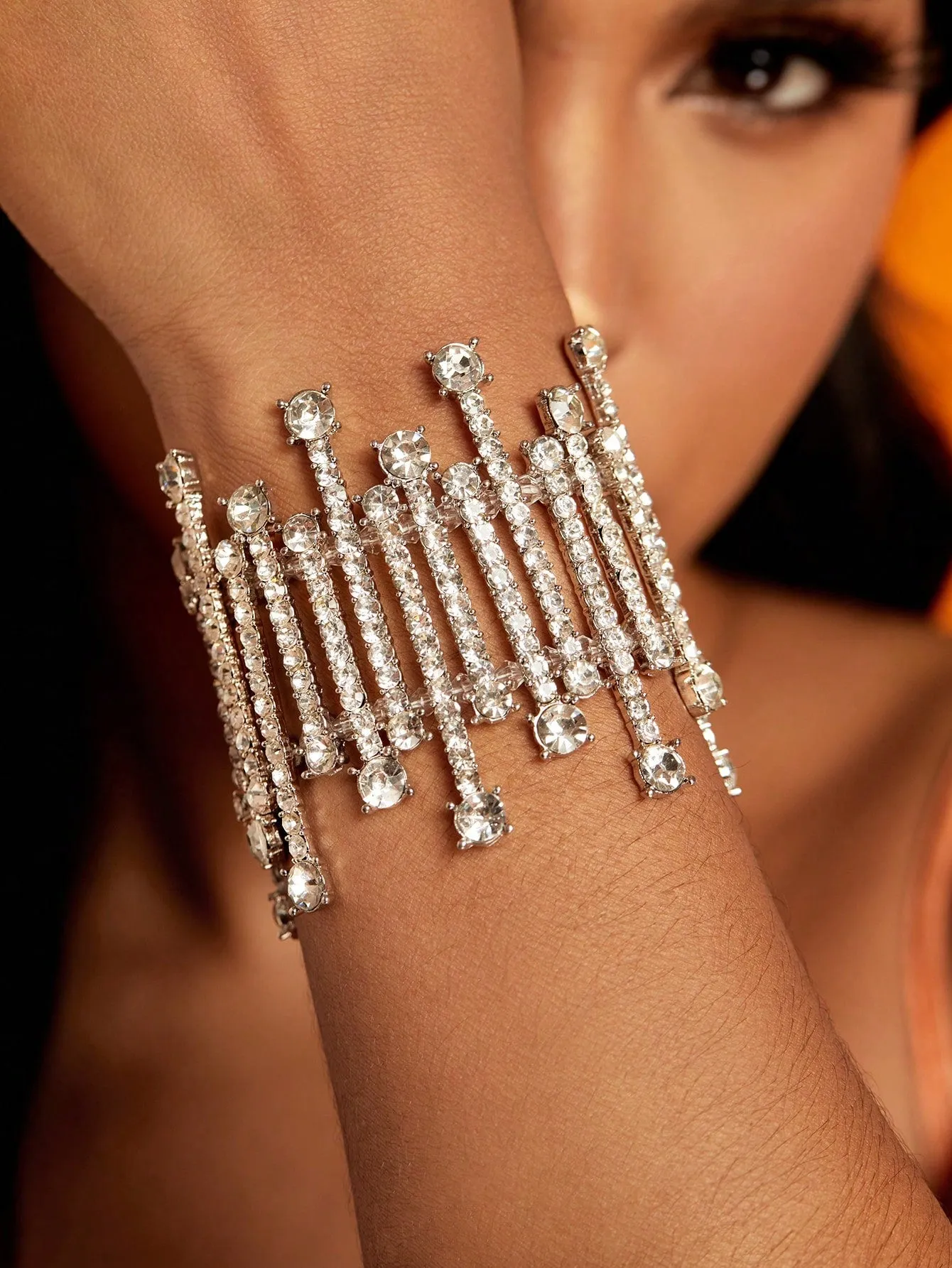 Rhinestone Decor Bangle