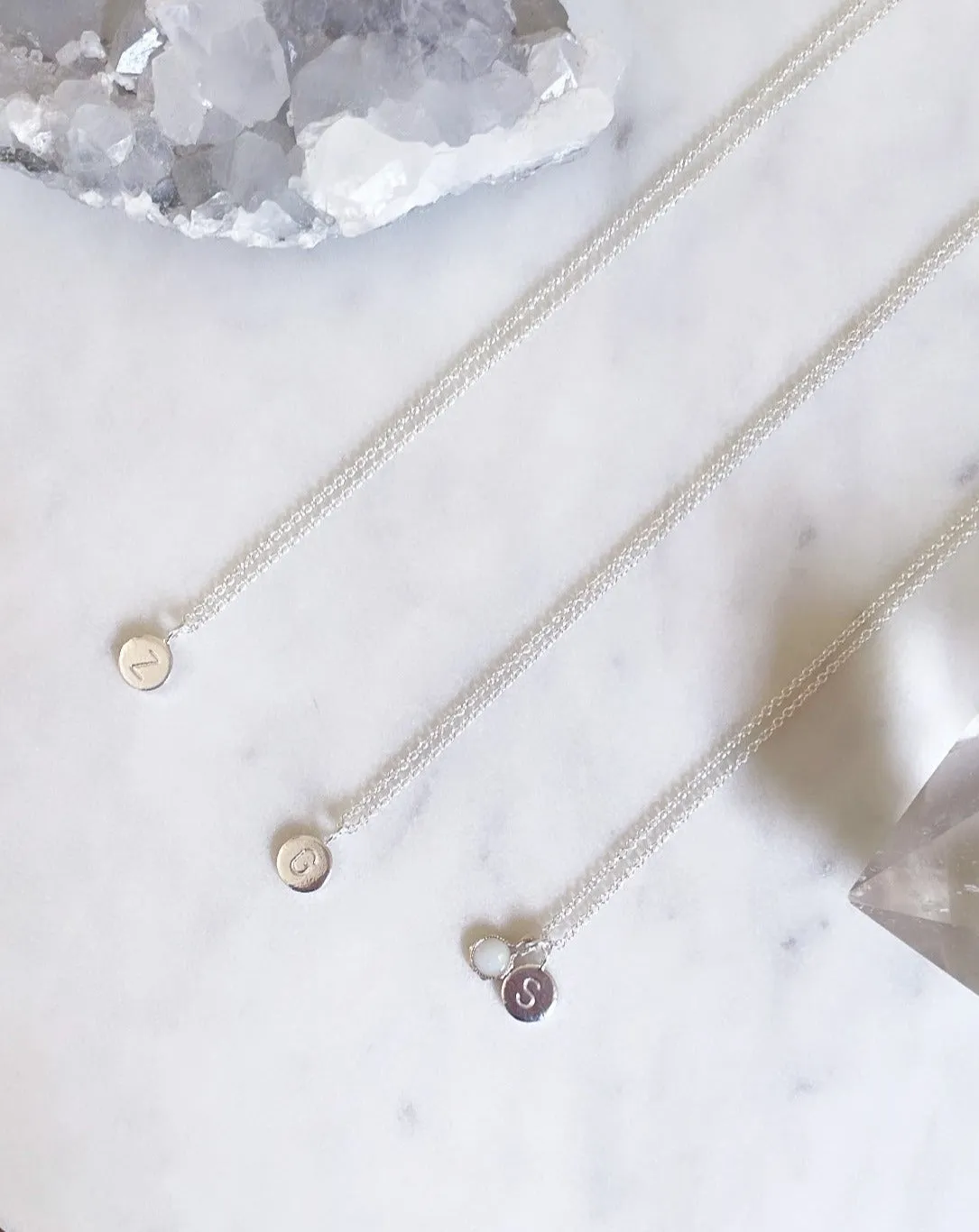 Sterling Silver Initial Necklace
