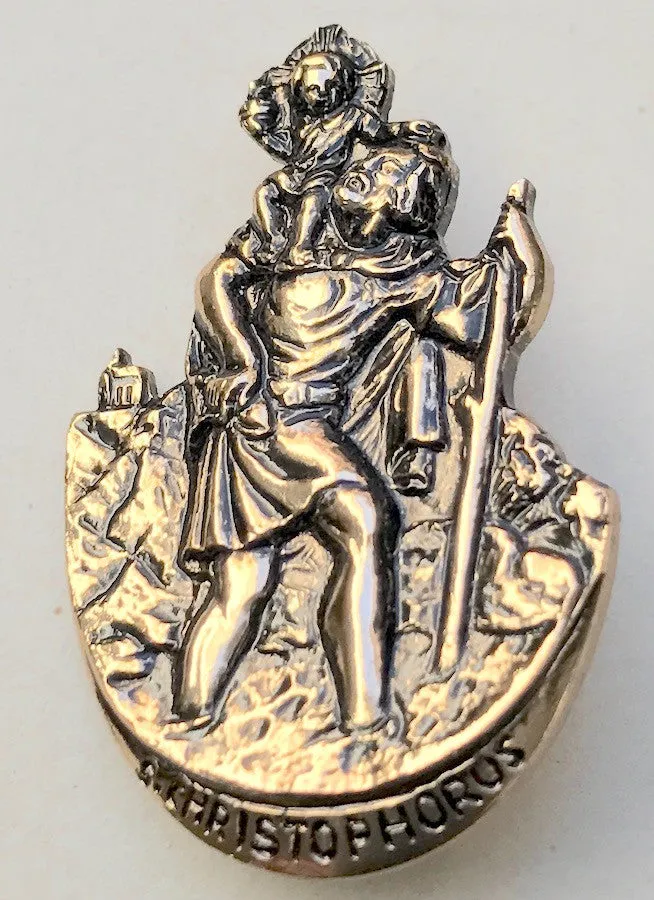 Vintage St Christopher Brooch..To Help You on Your Way....